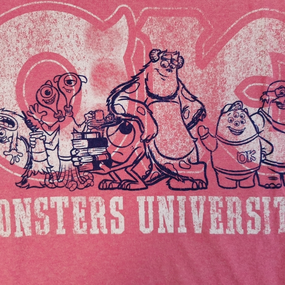 MONSTER'S UNIVERSITY Women's SHIRT Size LARGE PINK - Picture 6 of 8